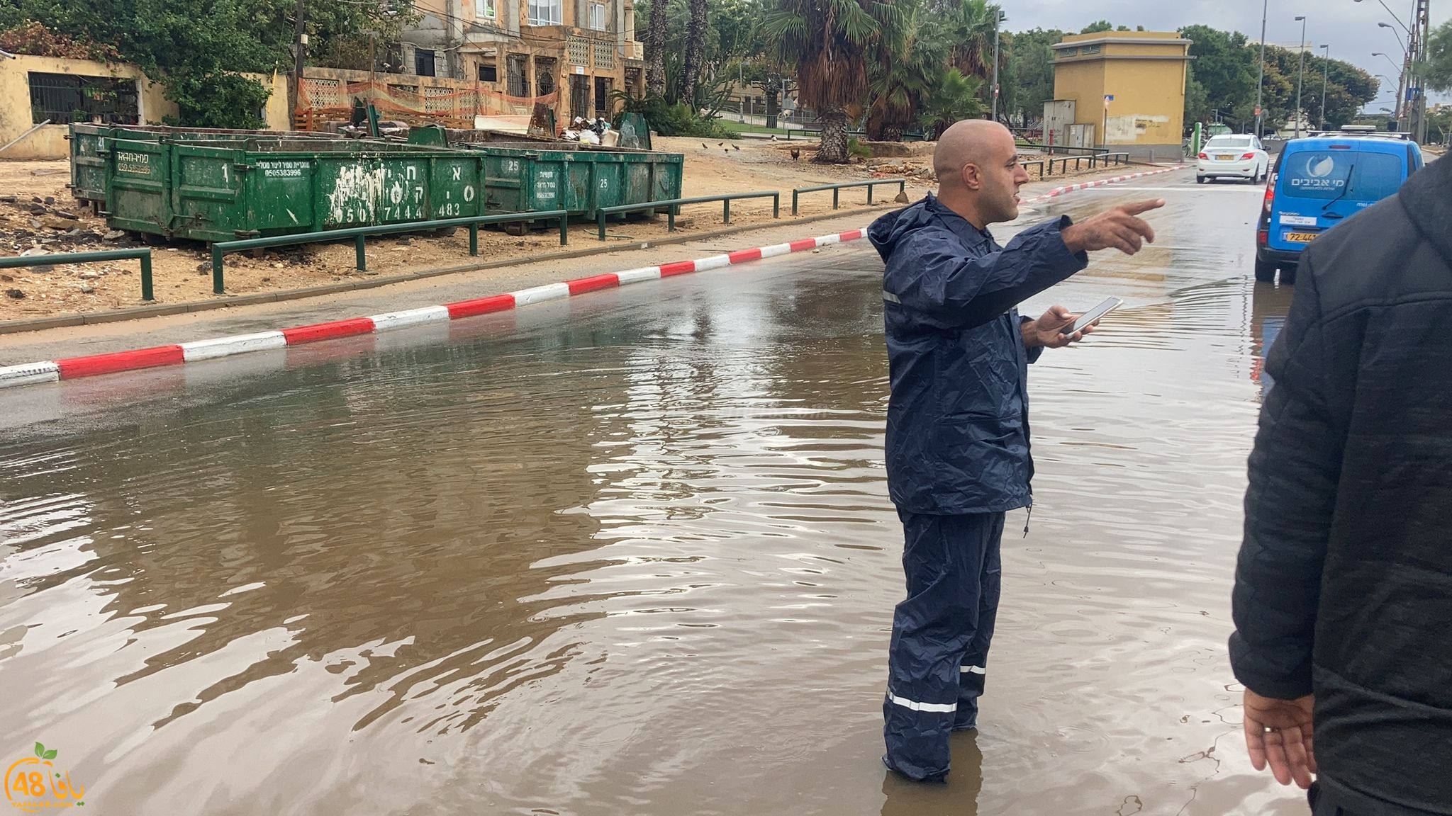  فيديو: مياه الأمطار تغمر عدداً من البيوت في مدينة يافا 